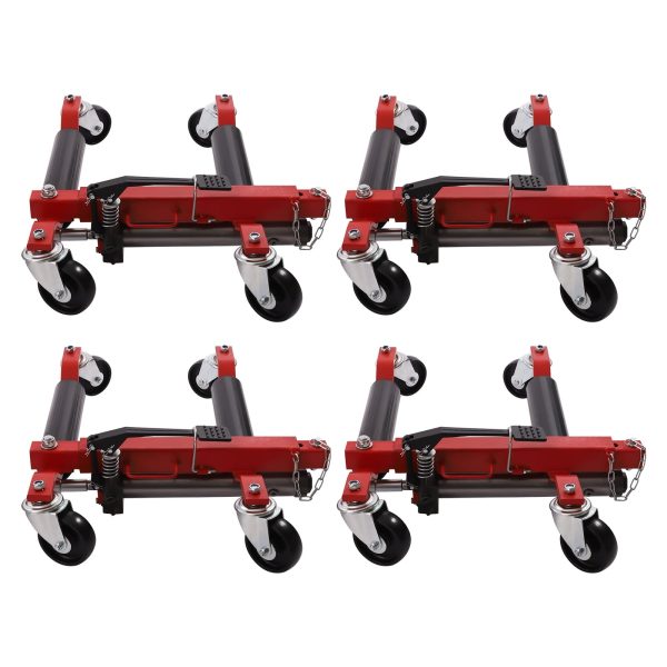Miumaeov Wheel Dolly Car Skates Vehicle Positioning Hydraulic Tire Jack Truck Trailer Pick Up Dolly Foot Pedal, 1500lbs (2 Pack) - Image 4