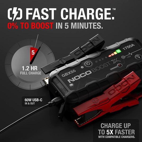 NOCO Boost X GBX55 1750A 12V UltraSafe Portable Lithium Jump Starter - Image 4
