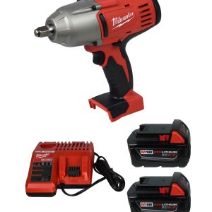 Milwaukee M18 1/2" 18V High-Torque Impact Wrench 2663-20 with 5Ah Battery & Charger