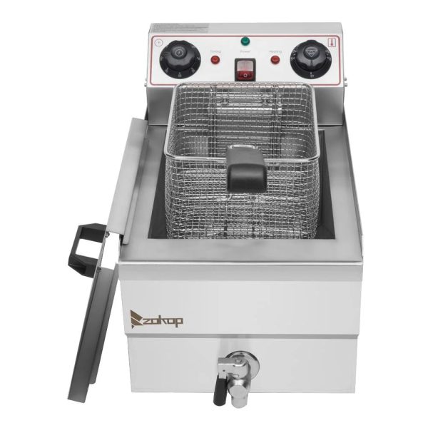 Ktaxon 12.5QT Deep Fryer 1700W Electric Stainless Steel Deep Fryer Adjustable Temperature - Image 2