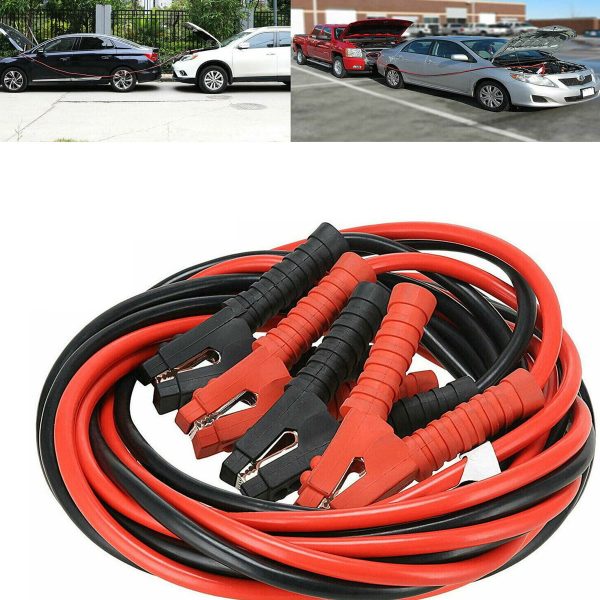 Pixnor 6m 3000A Car Battery Power Emergency Cable Jump Start Firing Line Power Wire Copper Clip Clamp Boost Cord Corriente Bateria Auto (Black and Red) - Image 3